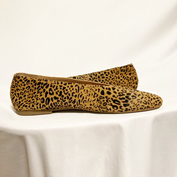 Madewell The Cory Flat in Leopard Calf Hair Size 8 - Picture 1 of 9